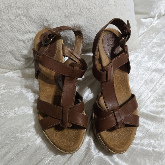 Leather Strappy Wedge Sandals By BOC Size 8 EUC!! - Picture 2 of 6